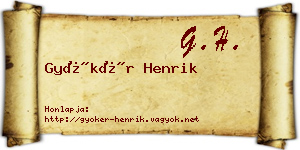Gyökér Henrik névjegykártya