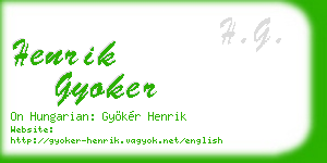henrik gyoker business card